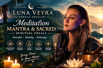 sing soothing female meditation mantra, sacred chant and spiritual vocals