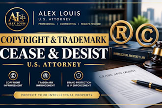 draft a copyright or trademark cease and desist letter  as a US attorney
