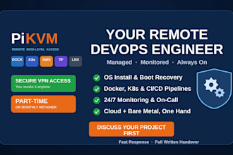 be your remote devops engineer which manage your projects via pikvm