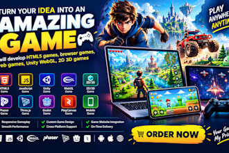 develop HTML5 games browser games web games unity webgl 2d 3d games
