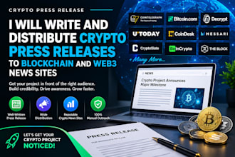 write and distribute crypto press releases to blockchain and web3 news sites