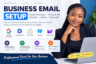 setup google workspace microsoft 365 zoho mail icewarp proton business email