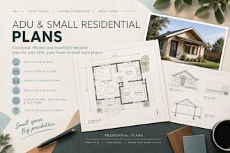 do adu plans, guest houses, backyard homes, garage conversions, compact layouts