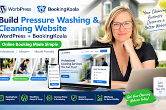 pressure washing, cleaning website wordpress booking koala cleaning booking