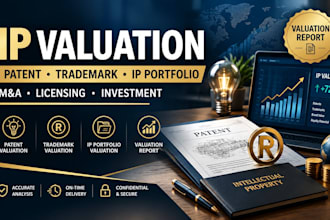 provide rics IP valuation and patent valuation for m a,due diligence and license