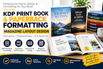 format kdp print book, magazine layout, kdp paperback interior layout formatting