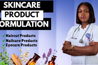 formulate skincare, haircare, nail and eye care products as a pharmacist
