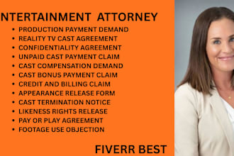 be your ny,nc,ca,georgia entertainment lawyer for reality TV,cast and pay claims