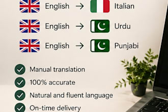 translate english italian urdu and punjabi