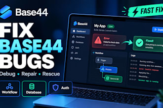 fix base44 bug fixing debugging database errors broken workflows and app logic