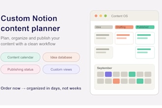 create a notion content planner for your social media