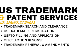 be your US trademark attorney registration nd filing patent