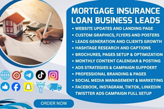 generate mortgage mca insurance leads landing page business loan website