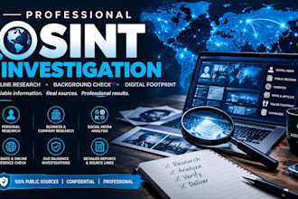 do professional osint investigation, online research and background checks