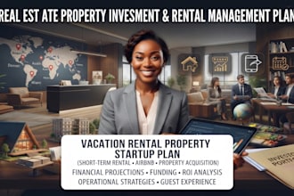 create a real estate airbnb business plan with financial projections for startup