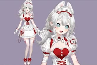 design a custom vtuber avatar and character art for streamers to grow fans