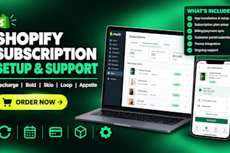 support shopify subscription using recharge, bold,skio,seal,loop,appstle,kaching