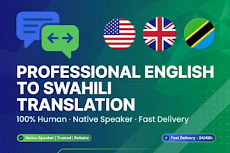translate english to swahili and swahili to english professi