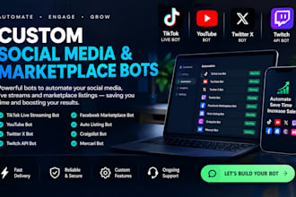 build facebook marketplace bot, auto listing bot, craigslist bot, mercari bot