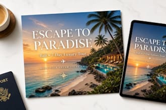 design travel poster tourism flyer tour and vacation promotion