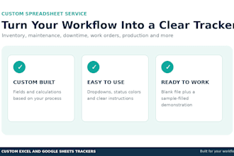 build a custom excel inventory maintenance or operations tracker