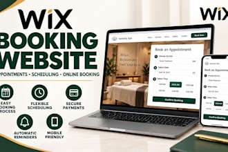 design wix booking website wix appointment wix scheduling wix booking system
