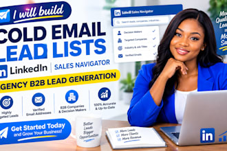 build cold email lead lists linkedin sales navigator agency b2b lead generation