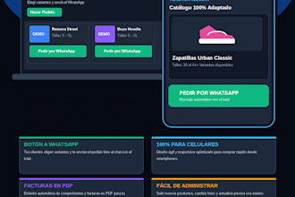 un catálogo web de productos con pedidos a whatsapp