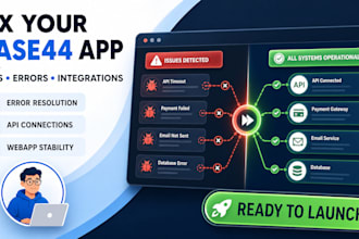 fix and debug your base44 webapp, bugs, errors and integrations
