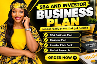 prepare your sba business plan, financial plan for startups and investors, rfp