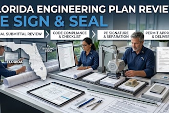 review sign seal florida plans report for permit approval