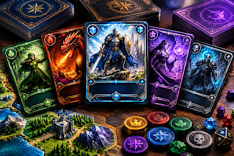 design custom card game cards board game artwork for playing card tabletop games