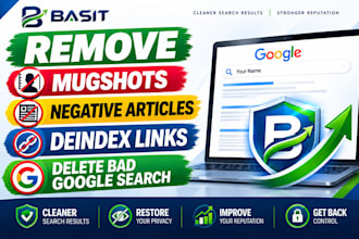 remove mugshots, negative articles, deindex links, delete bad google search