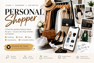 be your personal shopper for fashion, clothing and accessories