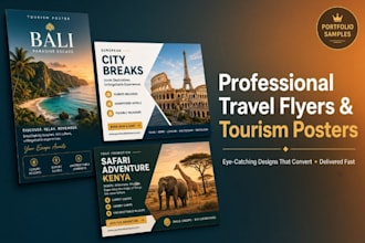 design professional travel flyers tourism posters and tour promotions
