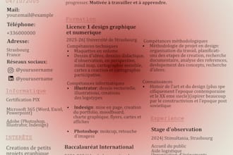 design professional resume or CV