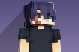 make you high quality minecraft profile pictures in 24 hours