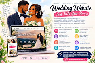 create a wedding website with rsvp, save the date and gallery