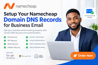 setup your namecheap domain dns record for business email