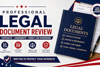 legal document consultant for contract review, editing and family law case forms