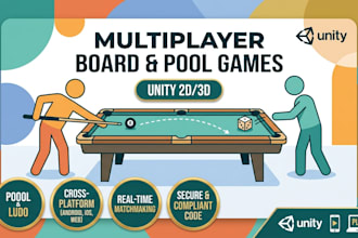 develop multiplayer 2d 3d card games, tabletop, and casual board games in unity