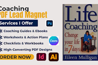 design coaching ebook, lead magnet, workbook, PDF, canva template and journal