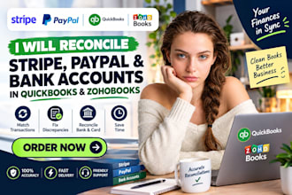 reconcile stripe paypal and bank accounts in quickbooks zohobooks