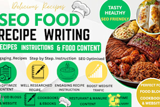 write SEO food, nutrition, recipes and meal plans