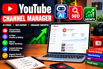 be your youtube channel manager ai video seo expert and organic growth