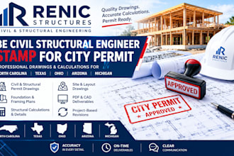 be civil structural engineer stamp for nc tx ohio arizona michigan city permit
