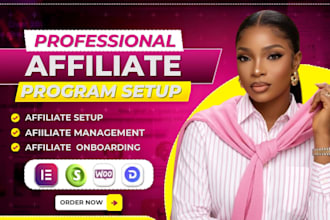 setup affiliate program and affiliate marketing system