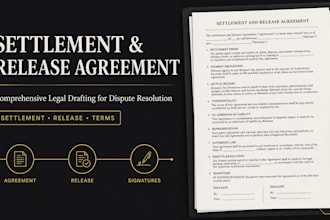 draft a comprehensive settlement and release agreement