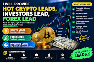 provide hot crypto leads, investors lead, forex lead leads