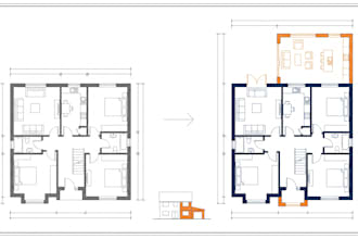 draw UK existing and proposed floor plans for planning applications